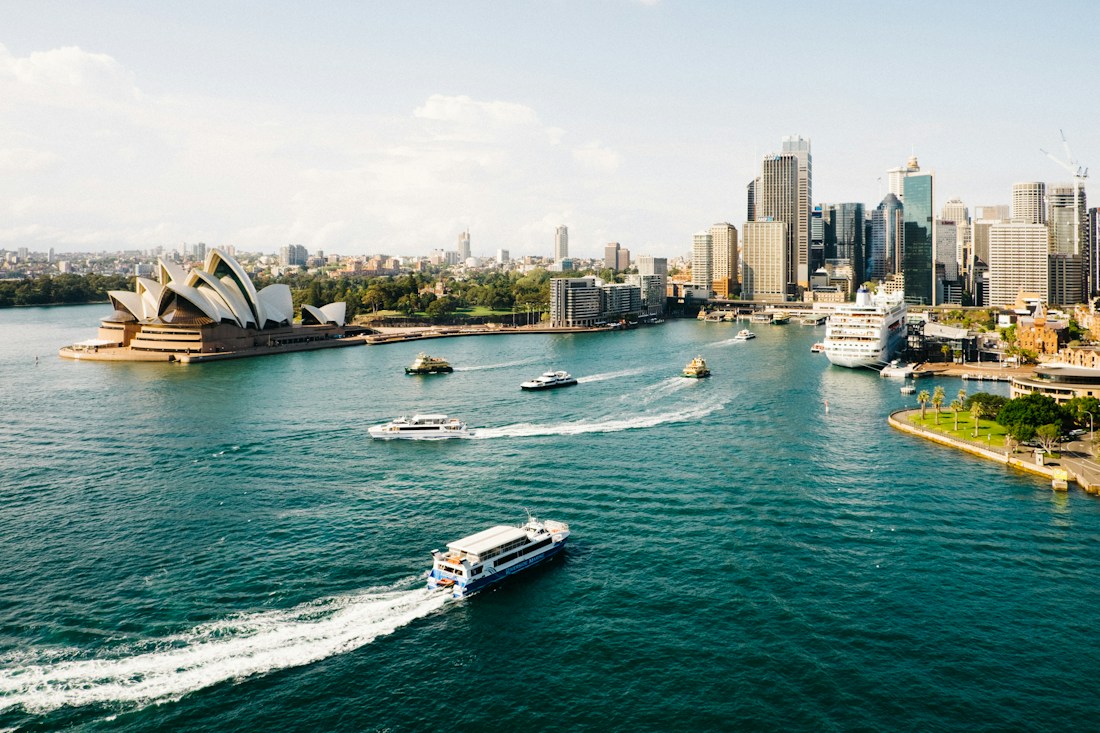 Sydney harbour and Opera House